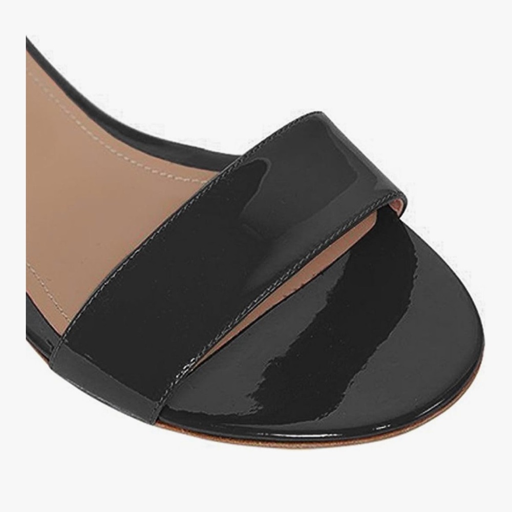 YDN Black Patent Leather Sandals - Picture 3 of 3